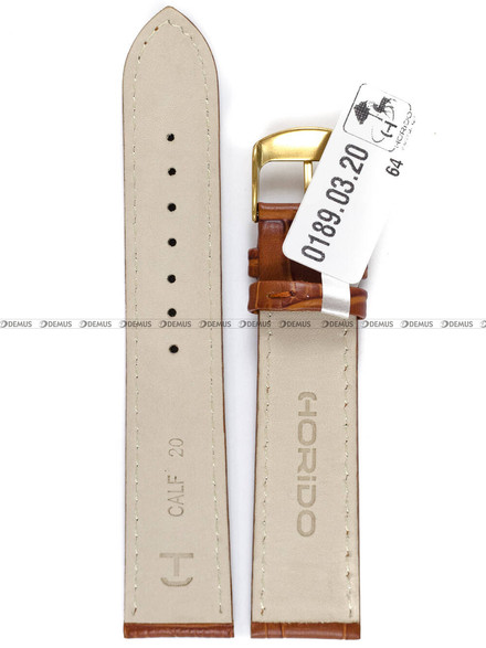 Skórzany pasek do zegarka Horido 0189.03.20G, 20 mm, Brązowy