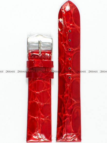 Pasek skórzany do zegarka Vostok Europe Rocket N-1 Lady YT57-2235162 - 20 mm czerwony perłowy
