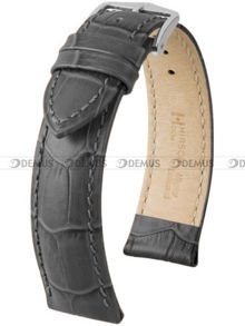 Skórzany pasek do zegarka Hirsch 01028030-2-22, 22 mm, Grafitowy