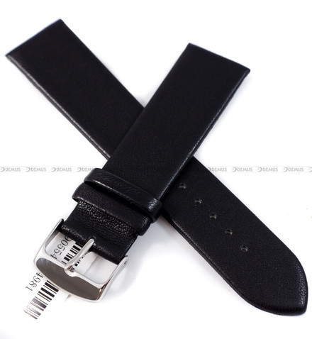 Skórzany pasek do zegarka Horido 4504.01.22S, 22 mm, Czarny