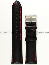Skórzany pasek do zegarka Tekla PT24.20.1.4, 20 mm, Czarny