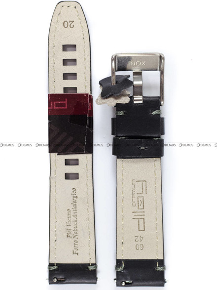 Pasek skórzany do zegarka - Diloy 414.20.1 - 20 mm