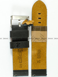 Skórzany pasek do zegarka Diloy 383.24.1, 24 mm, Czarny
