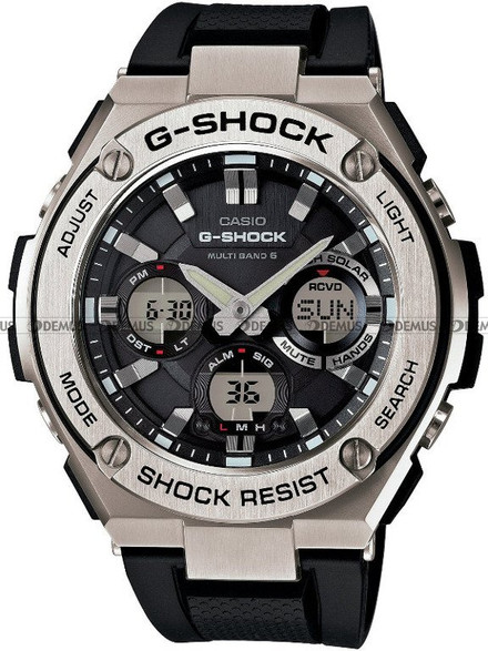 Zegarek Casio G-Shock Radio Controlled GST-W110-1AER Męski, Kwarcowy Radio Controlled, Wskazówkowo-Elektroniczny