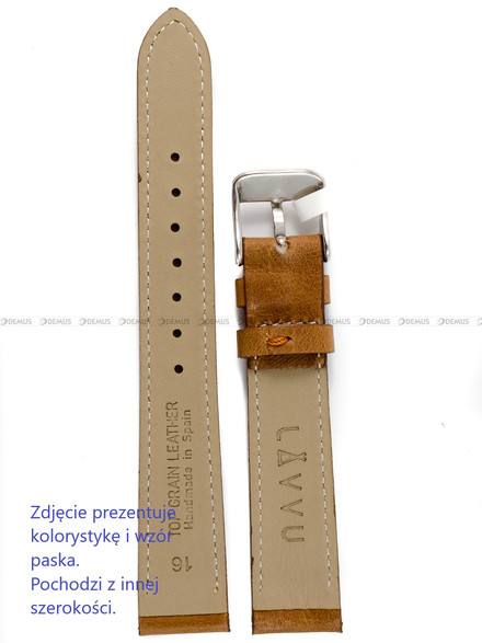 Pasek skórzany do zegarka - LAVVU LSAUE12 - 12 mm