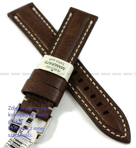 Pasek skórzany do zegarka - Morellato Carra A01X6023E22032CR22 - 22 mm