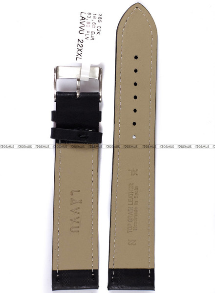 Pasek skórzany do zegarka - LAVVU LSAXB22 - 22 mm - XXL