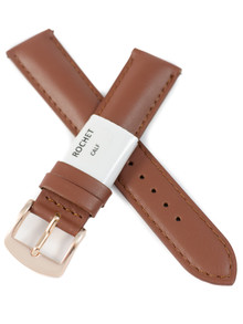 Pasek skórzany do zegarka - Rochet New York 3011803XS - 18 mm - Brązowy