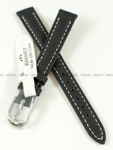 Skórzany pasek do zegarka Bisset BS-158-12-1-7 XL, 12 mm, Czarny