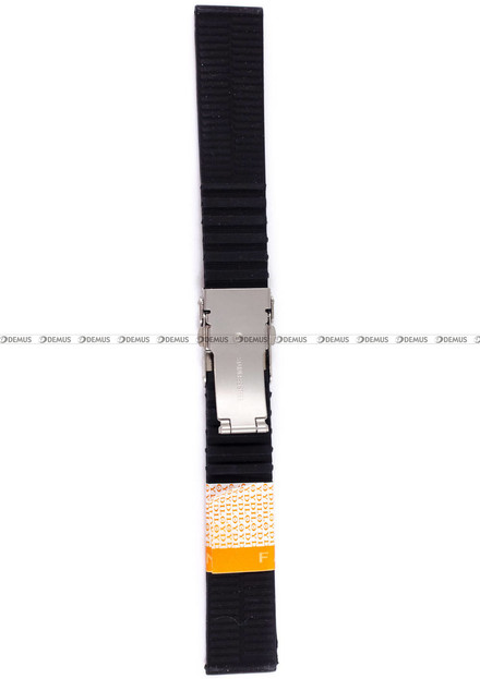 Poliuretanowy pasek do zegarka Diloy SBR30.20.1, 20 mm, Czarny