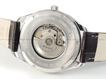 Zegarek Męski Atlantic Worldmaster Open Heart 52780.41.21G - Limitowana Edycja