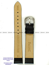 Skórzany pasek do zegarka Pacific W36L.20.1, 20 mm, Czarny