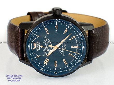 Pasek skórzany do zegarka Vostok Europe Limousine Gaz-14 YN85-560C520 - 22 mm