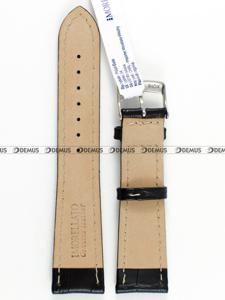 Skórzany pasek do zegarka Morellato A01U3252480019CR20, 20 mm, Czarny