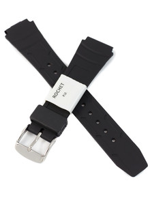 Pasek poliuretanowy do zegarka - Rochet Prima 8995601 - 18 mm - Czarny
