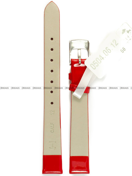 Skórzany pasek do zegarka Horido 0504.06.12S, 12 mm, Czerwony