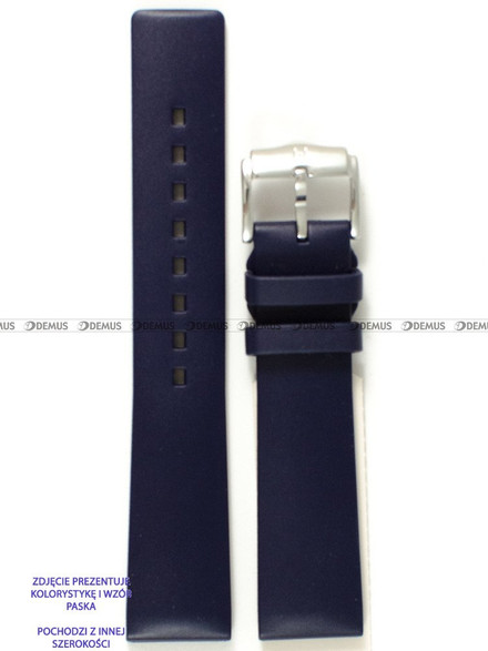 Kauczukowy pasek do zegarka Hirsch 40538880-2-22, 22 mm, Niebieski