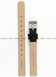 Skórzany pasek do zegarka Obaku V149LCIRB, 10 mm, Czarny