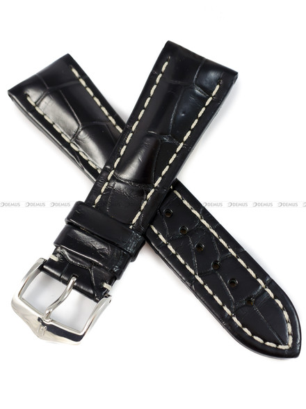 Pasek skórzany z aligatora do zegarka - Hirsch Capitano 04807059-2-24 - 24 mm