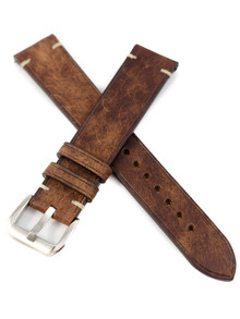 Pasek skórzany ręcznie robiony A. Kucharski Leather - Conceria Il Ponte Maya Simple - chocolate/camel 18 mm