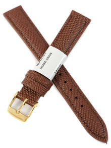 Pasek skórzany do zegarka - Rochet Opaline 5381403ST - 14 mm - Brązowy