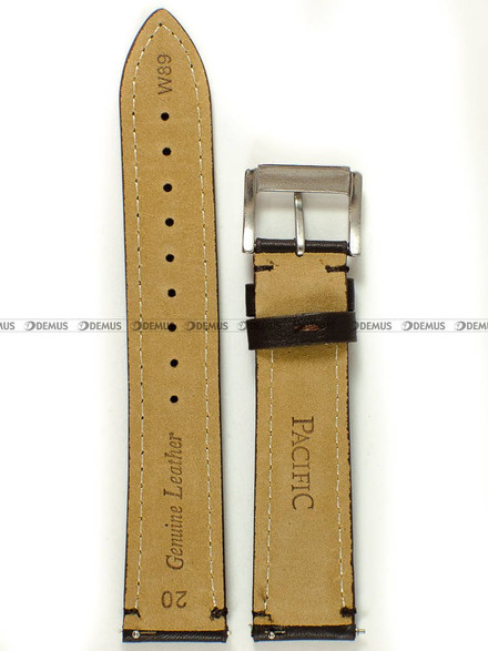 Skórzany pasek do zegarka Pacific W89.20.2.2, 20 mm, Brązowy