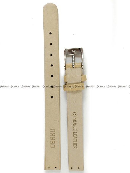 Skórzany pasek do zegarka Obaku V146LCIRX, 10 mm, Brązowy