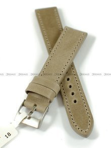 Skórzany pasek do zegarka LAVVU LSAUF18, 18 mm, Brązowy