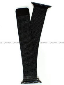 Siateczkowa (mesh), zapinana na magnes bransoleta do zegarka Demus Bra4, 20 mm, Przy kopercie: 38 mm, Czarna