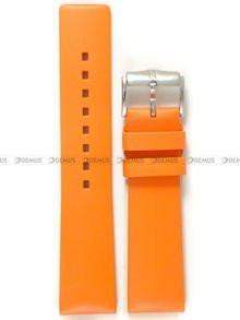 Kauczukowy pasek do zegarka Hirsch 40538876-2-22, 22 mm, Pomarańczowy