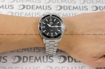 FujiTime Automatyczny M7138Q-Silver-Black Zegarek Męski