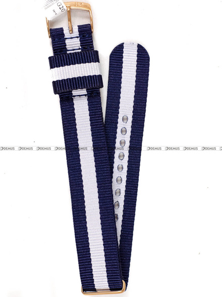 Nylonowy pasek do zegarka Morellato A01X4737A74916RG20, 20 mm, Biały, Niebieski