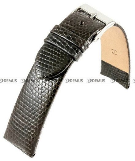 Pasek do zegarka ze skóry jaszczurki Horido 0076.02.22S, 22 mm, Brązowy