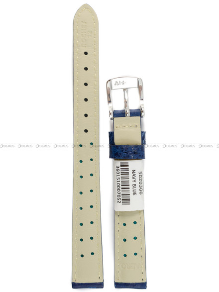 Pasek skórzany do zegarka - Rochet Buffalo 5020306 - 12  mm - Niebieski