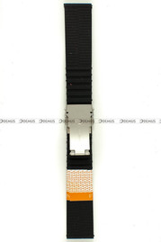 Poliuretanowy pasek do zegarka Diloy SBR30.22.1, 22 mm, Czarny