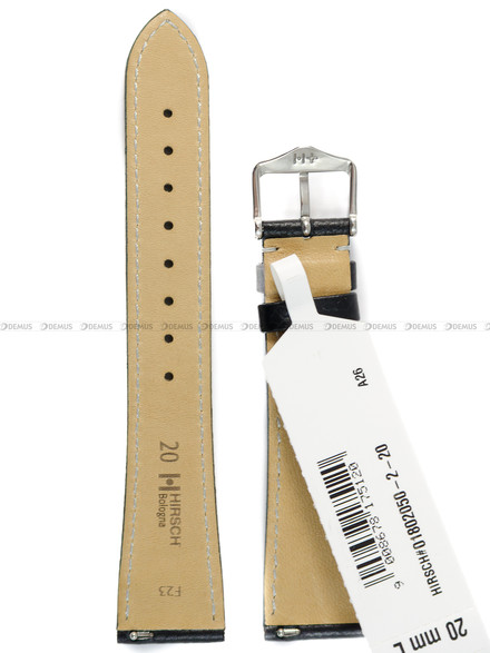 Pasek skórzany z do zegarka - Hirsch Bologna 01802050-2-20 L - 20 mm