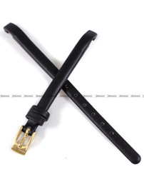 Skórzany pasek do zegarka Obaku V110LGIRB, 6 mm, Czarny