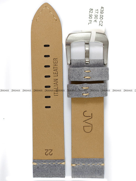 Pasek skórzany do zegarka - JVD R41014/22 - 22 mm