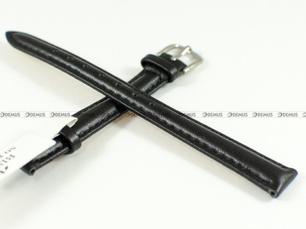 Skórzany pasek do zegarka Bisset BS-202-12-1, 12 mm, Czarny