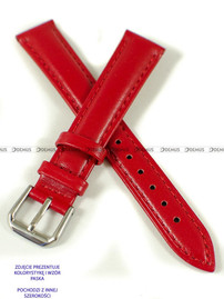Skórzany pasek do zegarka Pacific W94.18.4.4, 18 mm, Czerwony
