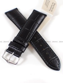 Skórzany pasek do zegarka Hirsch 01028050-2-22, 22 mm, Czarny