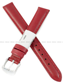 Pasek skórzany do zegarka - Rochet Screen 6330405 - 14 mm - Czerwony
