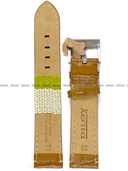 Skórzany pasek do zegarka Diloy 361.20.9, 20 mm, Brązowy