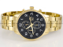 FujiTime M7132Q-Gold-Black Zegarek Męski