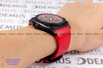 Pasek do zegarka z tworzywa Aviator Aviator-MIG-29-SMT-M.2.30-czerwony-mato, 30 mm, Czerwony