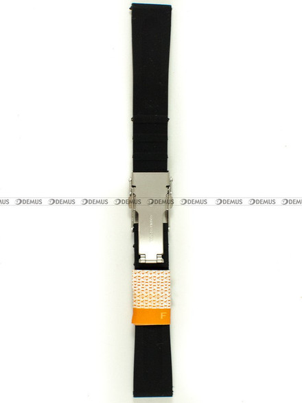 Poliuretanowy pasek do zegarka Diloy SBR36.18.1, 18 mm, Czarny