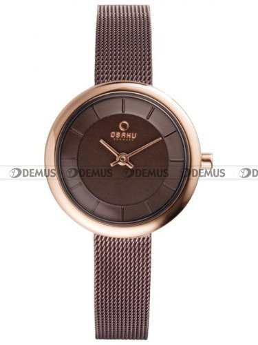 Siateczkowa (mesh) bransoleta do zegarka Obaku V146LVNMN, 10 mm, Brązowa