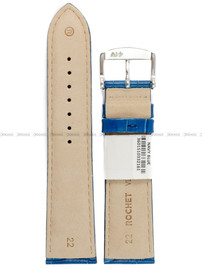 Pasek skórzany do zegarka - Rochet London 6092206 - 22 mm - Niebieski