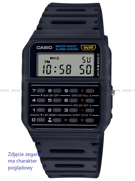 Pasek do zegarka z tworzywa Casio W-720-CA-53, 20 mm, Czarny