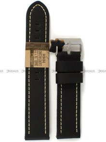 Skórzany pasek do zegarka Diloy 384EL.24.1.22, 24 mm, Czarny